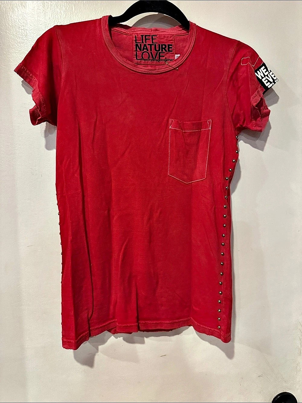 Freecity canyon kids Studded Pocket Tee in Red Size XS